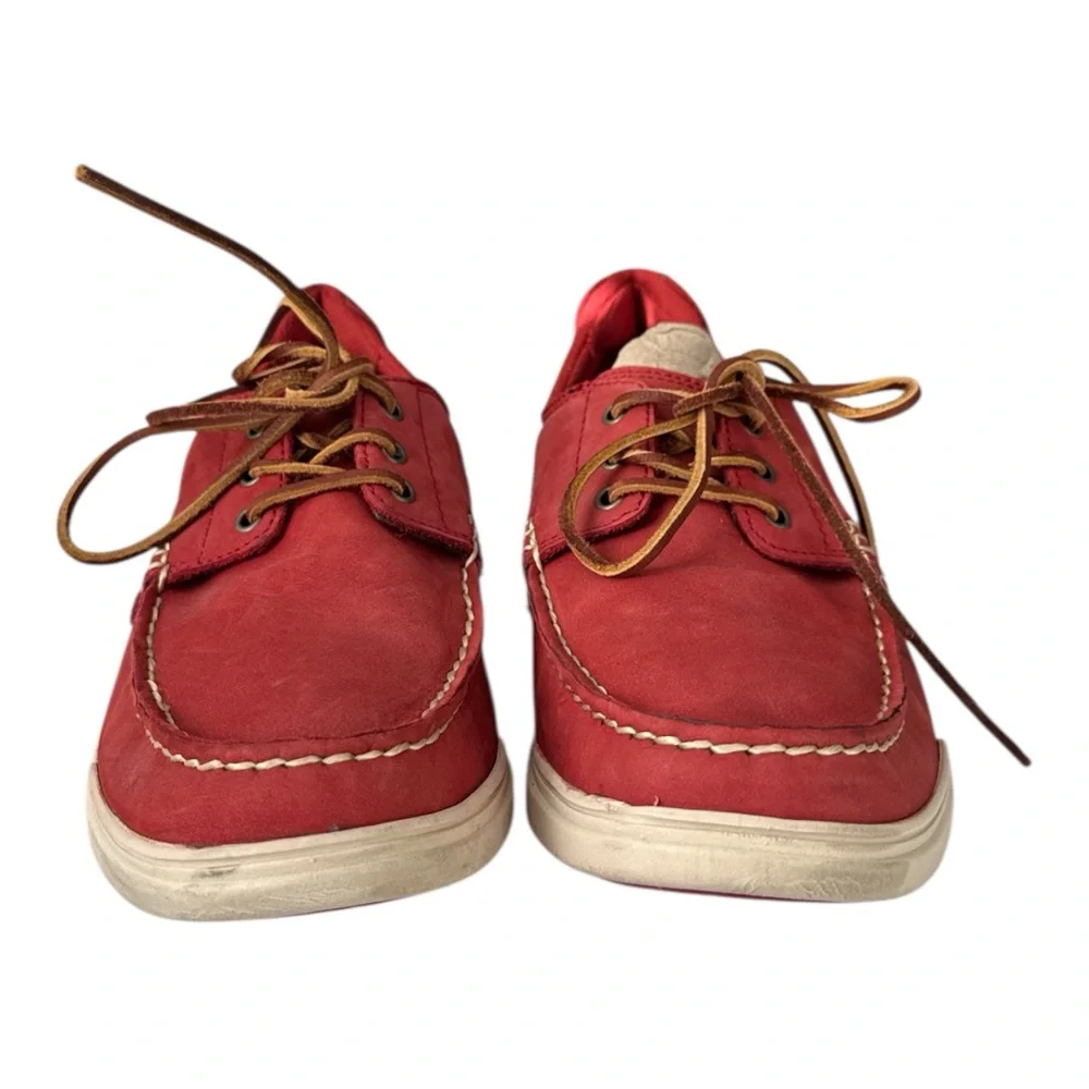 Polo Ralph Lauren Carrick Red Leather Boat Shoes Men’s 11.5D